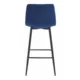 Set 2 scaune de bucatarie/bar, Artool, Arceto, catifea albastra, picioare metal negru, 43.5x32.5x104 cm - imagine 4