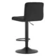 Set 2 scaune de bucatarie/bar, Artool, Prot, rotativ, catifea neagra, picior metal negru, 41x44x87.5-108 cm - imagine 4