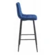 Set 2 scaune de bucatarie/bar, Artool, Arceto, catifea albastra, picioare metal negru, 43.5x32.5x104 cm - imagine 3