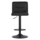 Set 2 scaune de bucatarie/bar, Artool, Prot, rotativ, catifea neagra, picior metal negru, 41x44x87.5-108 cm - imagine 2