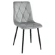 Set 4 scaune bucatarie/living, Artool, Libra, catifea gri, picioare metal negru, 44x40x88.5 cm - imagine 7