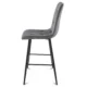 Set 2 scaune de bucatarie/bar, Artool, Libra, catifea gri inchis, picioare metal negru, 52x56x112 cm - imagine 4