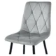 Set 4 scaune bucatarie/living, Artool, Libra, catifea gri, picioare metal negru, 44x40x88.5 cm - imagine 6
