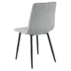 Set 4 scaune bucatarie/living, Artool, Libra, catifea gri, picioare metal negru, 44x40x88.5 cm - imagine 3