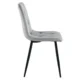 Set 4 scaune bucatarie/living, Artool, Libra, catifea gri, picioare metal negru, 44x40x88.5 cm - imagine 5