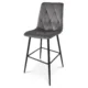 Set 2 scaune de bucatarie/bar, Artool, Libra, catifea gri inchis, picioare metal negru, 52x56x112 cm - imagine 9