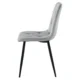 Set 4 scaune bucatarie/living, Artool, Libra, catifea gri, picioare metal negru, 44x40x88.5 cm - imagine 2