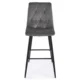 Set 2 scaune de bucatarie/bar, Artool, Libra, catifea gri inchis, picioare metal negru, 52x56x112 cm - imagine 10