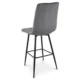 Set 2 scaune de bucatarie/bar, Artool, Libra, catifea gri inchis, picioare metal negru, 52x56x112 cm - imagine 2