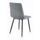 Set 4 scaune bucatarie/living, Artool, Libra, catifea gri, picioare metal negru, 44x40x88.5 cm - imagine 9