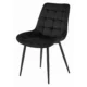 Set 4 scaune bucatarie/living, Artool, Bera, catifea neagra, picioare metal negru, 54x60x88 cm - imagine 4