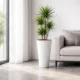 Set 2 ghivece de flori, Sandy Slim, rotunde, inalte, 34.9x62 cm, alb, Prosperplast - imagine 5