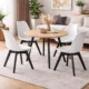 Set 4 scaune bucatarie/living, Artool, Mark, PP alb, picioare negre, 49x55.5x82.5 cm - imagine 11