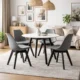 Set 4 scaune bucatarie/living, Artool, Mark, PP grafit, picioare negre, 49x55.5x82.5 cm - imagine 11