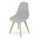 Set 4 scaune bucatarie/living, Artool, Kito, PP gri, picioare lemn natur, 46x54.5x80 cm - imagine 7