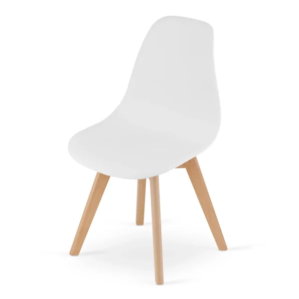 Set 4 scaune bucatarie/living, Artool, Kito, PP alb, picioare lemn natur, 46x54.5x80 cm - imagine 8