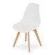 Set 4 scaune bucatarie/living, Artool, Kito, PP alb, picioare lemn natur, 46x54.5x80 cm - imagine 8