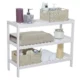 Suport depozitat incaltaminte, Artool, 3 polite, lemn bambus, alb, 70x26x55 cm - imagine 5