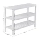Suport depozitat incaltaminte, Artool, 3 polite, lemn bambus, alb, 70x26x55 cm - imagine 2