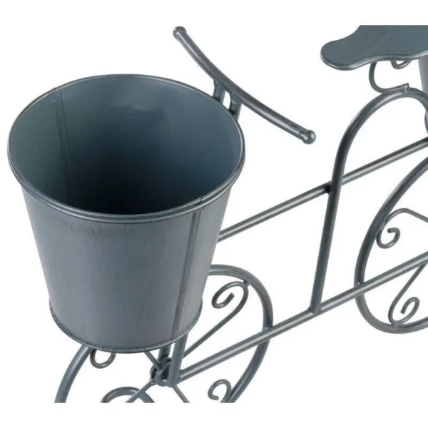 Suport metalic pentru ghivece flori, MagicHome, model bicicleta, 2 suporturi, 50x15x37 cm - imagine 2