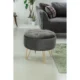 Taburet, rotund, cu spatiu depozitare, catifea, gri grafit, max 80 kg, 38x33 cm, Caro, Akord - imagine 3