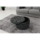 Taburet, rotund, cu spatiu depozitare, catifea, negru, max 80 kg, 55x30 cm, Alia, Akord - imagine 3
