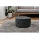 Taburet, rotund, cu spatiu depozitare, catifea, negru, max 80 kg, 55x30 cm, Alia, Akord - imagine 2