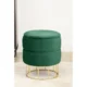 Taburet, rotund, cu spatiu depozitare, catifea, verde, max 80 kg, 37x42 cm, Elza, Akord - imagine 2