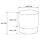 Taburet, rotund, cu spatiu depozitare, catifea, verde, max 80 kg, 39x40 cm, Golden, Akord - imagine 4