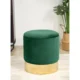 Taburet, rotund, cu spatiu depozitare, catifea, verde, max 80 kg, 39x40 cm, Golden, Akord - imagine 2