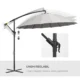 Umbrela gradina/terasa, articulatie tip banana, cu manivela, gri, 296 cm - imagine 6