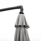Umbrela gradina/terasa, articulatie tip banana, cu manivela, gri, 296 cm - imagine 3