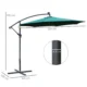 Umbrela gradina/terasa cu panou solar, iluminare LED, articulatie tip banana, manivela, verde, 295 cm - imagine 13