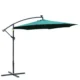 Umbrela gradina/terasa cu panou solar, iluminare LED, articulatie tip banana, manivela, verde, 295 cm - imagine 8