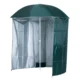Umbrela plaja cu parasolar, 2 contragreutati, verde inchis, 200 cm - imagine 12