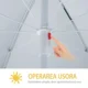 Umbrela plaja cu parasolar, 2 contragreutati, verde inchis, 200 cm - imagine 8