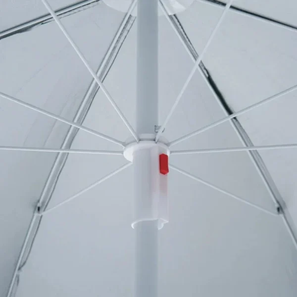 Umbrela plaja cu parasolar, 2 contragreutati, verde inchis, 200 cm - imagine 6