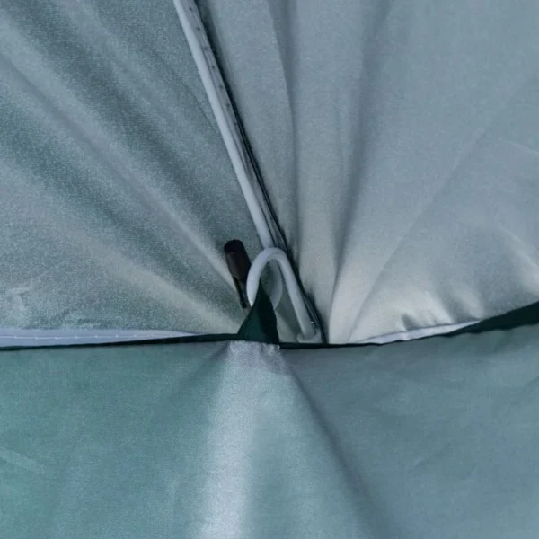 Umbrela plaja cu parasolar, 2 contragreutati, verde inchis, 200 cm - imagine 4