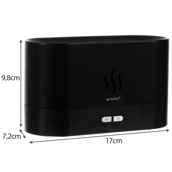Umidificator cu difuzor de aroma, Ruhhy, 3 in 1, LED cu efect flacara, 6.5 W, 180 ml, 17x9.8x7.2 cm - imagine 10