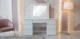 Masa de toaleta/machiaj, Vanessa + scaun Alba, alb, cu oglinda si LED-uri, 130x43x143 cm - imagine 15