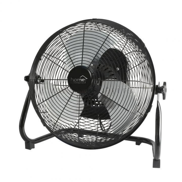 Ventilator de podea Home, cu oscilare, 50W, palete metal, 3 trepte de viteza, diametru 40 cm