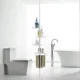 Raft pentru baie/dus, Vasagle, reglabil, inox, 4 rafturi, alb, 85-305 cm - imagine 6