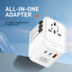 Adaptor priza international GaN LDNIO Z8, 1XUSB, 2XUSB-C, Incarcare rapida, 45W - imagine 2