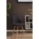 Scaun bucatarie/living, stofa, lemn, negru, 49x55x82 cm, Alta - imagine 8
