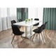 Scaun bucatarie/living, stofa, lemn, negru, 49x55x82 cm, Alta - imagine 9