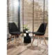 Scaun bucatarie/living, stofa, lemn, negru, 49x55x82 cm, Alta - imagine 7