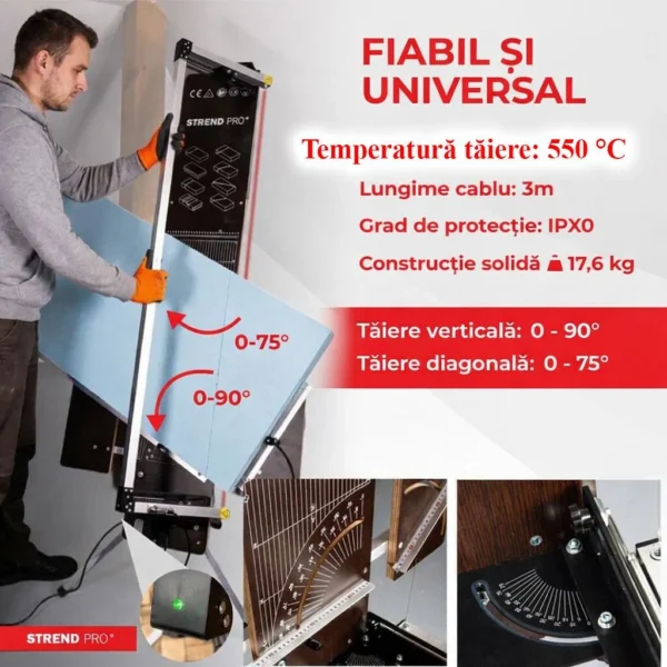 Aparat electric taiat polistiren, 200 W, 170x30 cm, Strend Pro - imagine 4