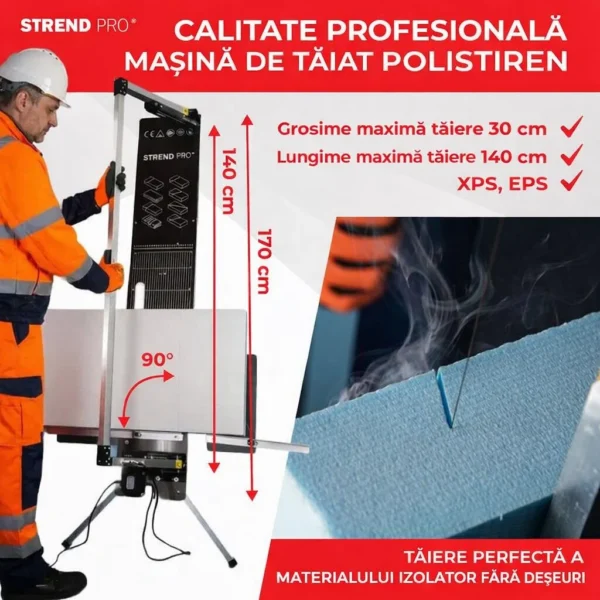 Aparat electric taiat polistiren, 200 W, 170x30 cm, Strend Pro - imagine 2