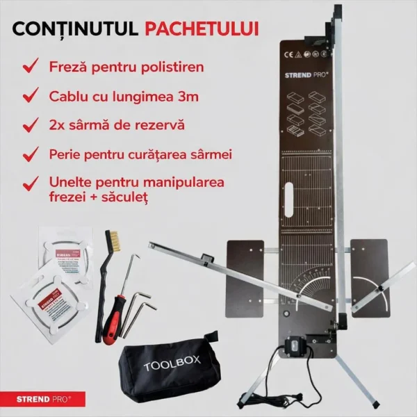 Aparat electric taiat polistiren, 200 W, 170x30 cm, Strend Pro - imagine 8