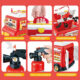 Set Masina de Pompieri Rovo H355A, Stingator cu aburi, Sunete, Becuri, Masina electrica,  accesorii incluse - imagine 3